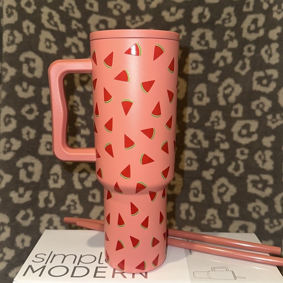 Simple Modern TREK 40oz tumbler Watermelon 🍉 Breeze 🍉New & Never Used 🍉 😍 🍉 - Picture 10 of 17